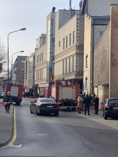 Evakuacijos pratybos Klaipėdos apygardos teisme