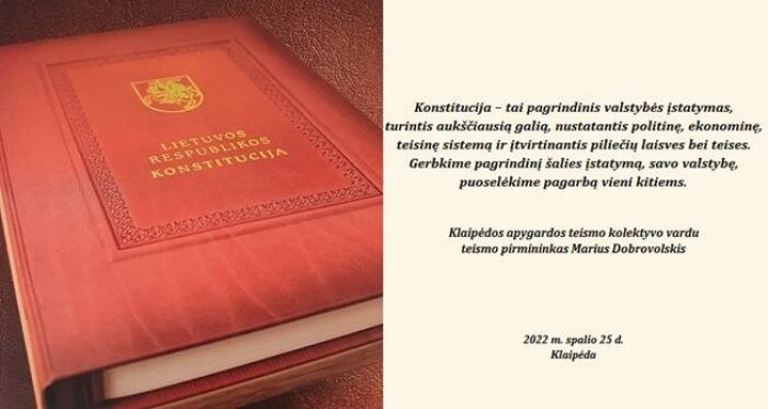 Sveikiname su Konstitucijos diena!