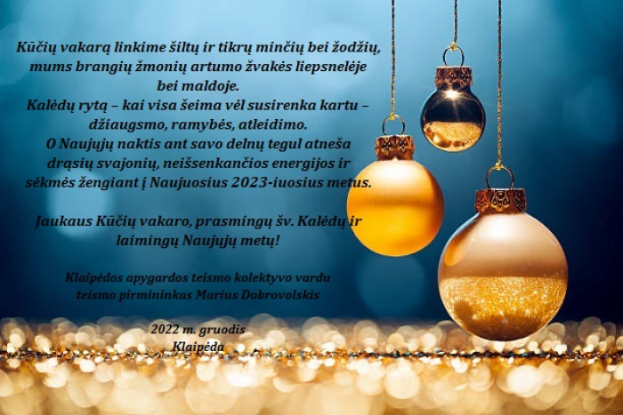 Sveikiname su artėjančiomis šventėmis!