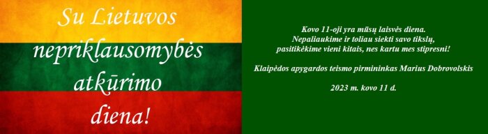 Sveikiname su Lietuvos nepriklausomybės atkūrimo diena!