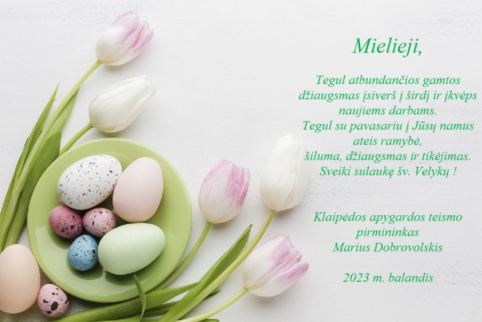 Sveikiname su šv. Velykomis!