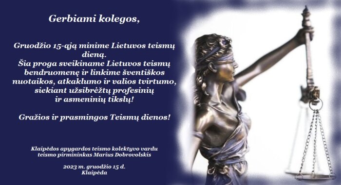Sveikiname su Teismų diena!