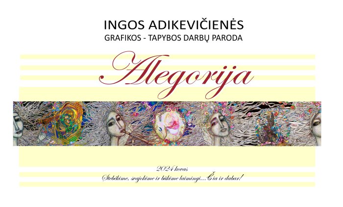 Teismo vitrinoje grafikos-tapybos darbų paroda „Alegorija“