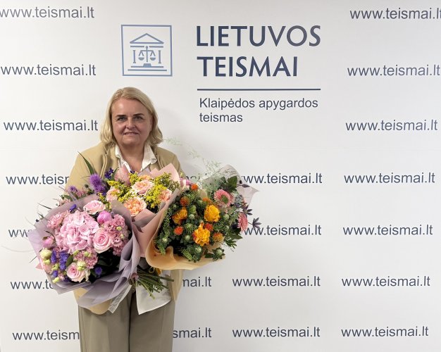 Padėkos teisėjai Aurelijai Sadauskaitei, pasibaigus teisėjos įgaliojimų laikui